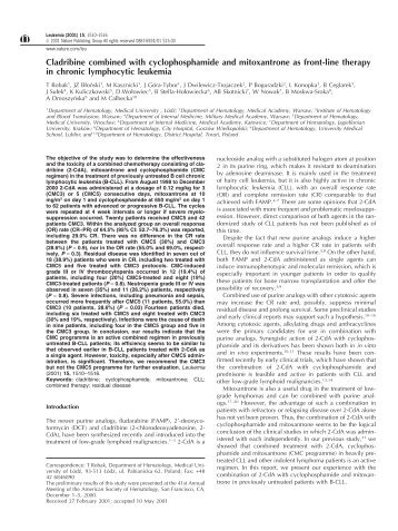 Cladribine combined with cyclophosphamide and ... - Hem-aids.ru