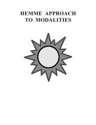 hemme approach to modalities - HEMME Approach Publications