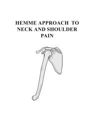 HEMME APPROACH TO NECK AND SHOULDER PAIN