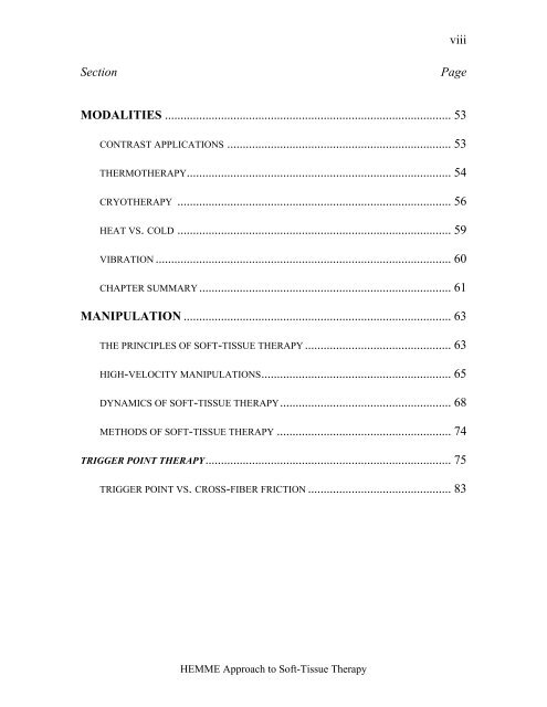 HEMME APPROACH TO SOFT-TISSUE THERAPY