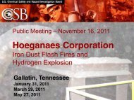 CSB presentation - Industrial Fire Journal