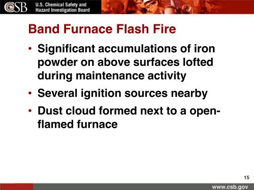 CSB presentation - Industrial Fire Journal