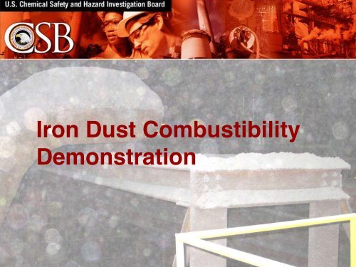 CSB presentation - Industrial Fire Journal