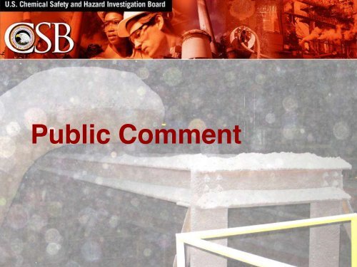 CSB presentation - Industrial Fire Journal