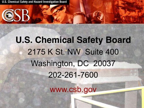 CSB presentation - Industrial Fire Journal