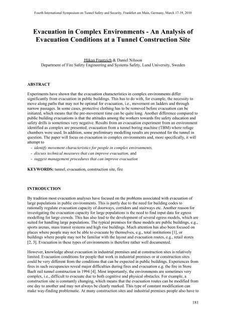 Evacuation in Complex Environments - Industrial Fire Journal