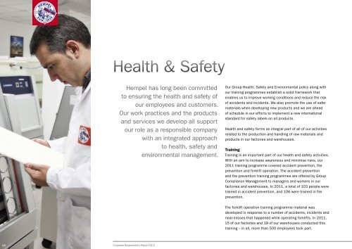 Hempel Corporate Responsibility Report 2011