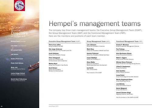 Hempel Annual Report 2011