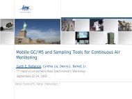 Mobile GC/MS and Sampling Tools for Continuous Air Monitoring