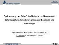 Lehrstuhl für Thermodynamik und Energietechnik - Universität ...