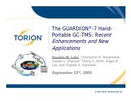 GUARDIONâ¢ 7 Hand-Portable Gas Chromatograph-Toroid Ion Trap ...