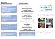 Flyer - Informationen ISEK - Hemsbach