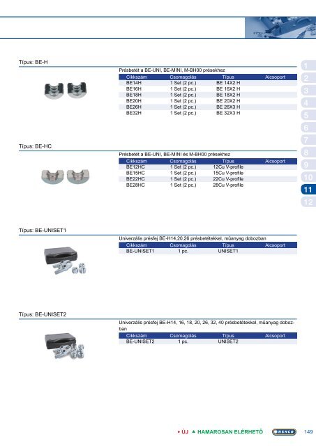 HEnco terméklista 2012/2