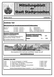 Mitteilungsblatt Stadt Stadtprozelten