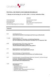 Protokoll Gemeindeversammlung 20.06.2013 - Belp