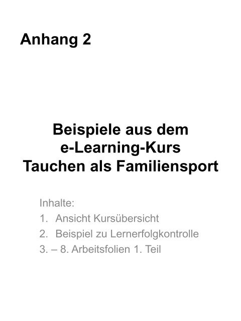 tauchen – ein familiensport - Der Deutsche Olympische Sportbund