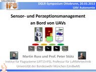 Sensor- und Perzeptionsmanagement an Bord von UAVs