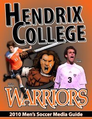 2010 Men's Soccer Media Guide - Hendrix College