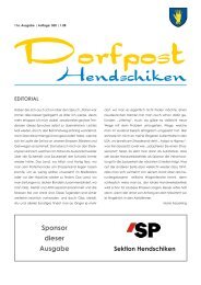 dorfpost/ausgabe_2008-01.pdf - Gemeinde Hendschiken