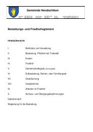 Bestattungs- und Friedhofreglement - Hendschiken