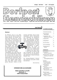 dorfpost/ausgabe_2005-04.pdf - Gemeinde Hendschiken