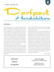 dorfpost/ausgabe_2008-02.pdf - Gemeinde Hendschiken