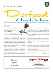 dorfpost/Ausgabe_2013-02.pdf - Gemeinde Hendschiken