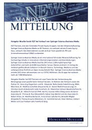 Hengeler Mueller berät EQT bei Verkauf von Springer Science+ ...