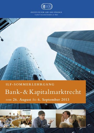 Broschüre (pdf) - Institute For Law And Finance