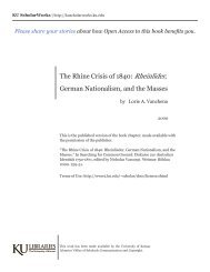 The Rhine Crisis of 1840: Rheinlider, German ... - KU ScholarWorks