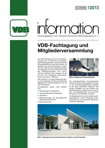 VDB information 120/13 - Verband Deutscher Betoningenieure eV