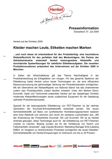 Press Release / PDF - Henkel