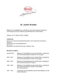 Lebenslauf Dr. Jochen Krautter - Henkel