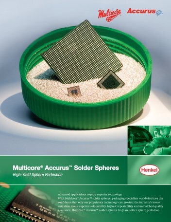 MulticoreÂ® Accurusâ¢ Solder Spheres