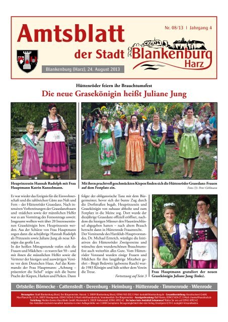 AMTSBLATT Blankenburg