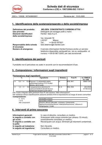 Scheda dati di sicurezza - Henkel