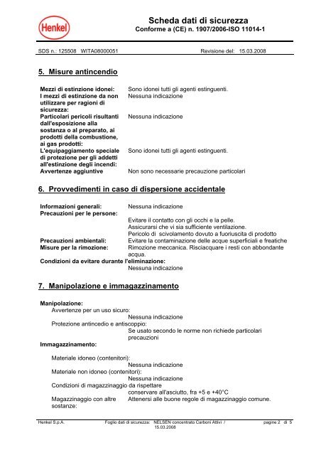 Scheda dati di sicurezza - Henkel