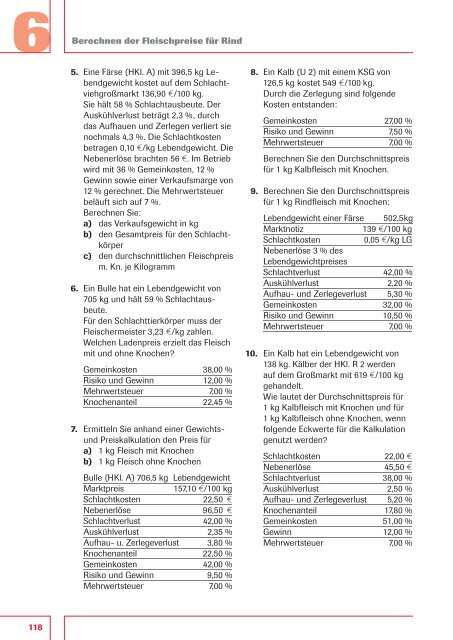 Beurteilen und Zerlegen von Rind - Verlag Handwerk und Technik