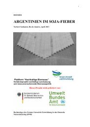 argentinien im soja-fieber - dossier - Forum Umwelt und Entwicklung