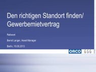 Den richtigen Standort finden/ Gewerbemietvertrag