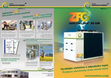 BroÅ¾ura ZERO FUEL GENÂ® 50kW ORC - Hennlich