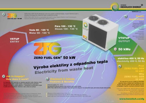 BroÅ¾ura ZERO FUEL GENÂ® 50kW ORC - Hennlich