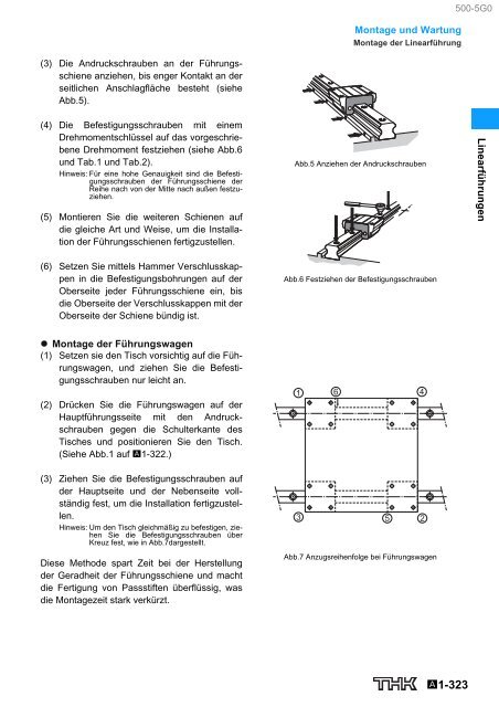 Montage der LinearfÃ¼hrung - Hennlich