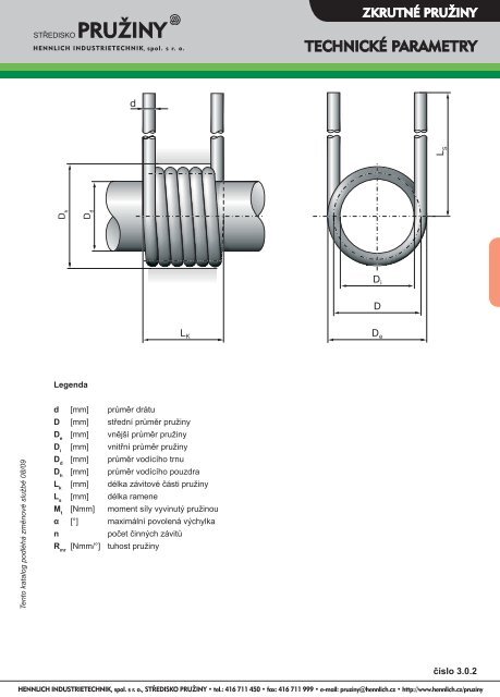 Hennlich Rails Technické parametry - Hennlich