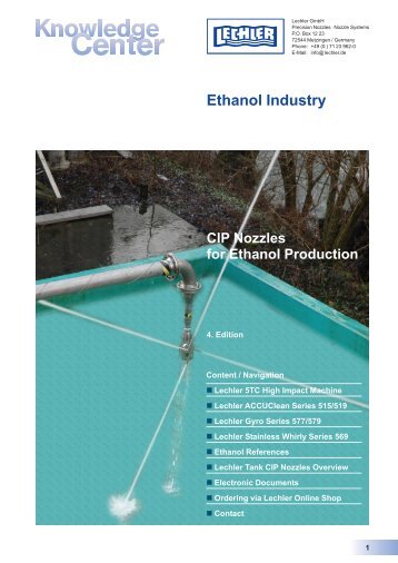 CIP Nozzles for Ethanol Production