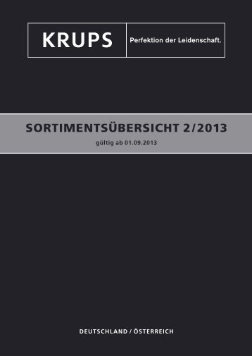 SORTIMENTSÜBERSICHT 2 / 2013