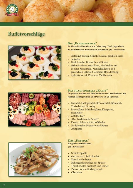 Cateringkatalog - Menü Mobil