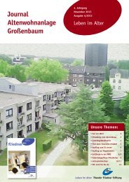Journal Altenwohnanlage Großenbaum - Theodor Fliedner Stiftung
