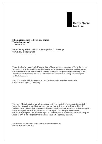 Download full paper (.pdf) - The Henry Moore Foundation