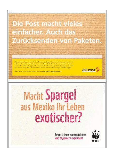 magazin» August 2013Link wird in einem neuen Fenster ... - Die Post